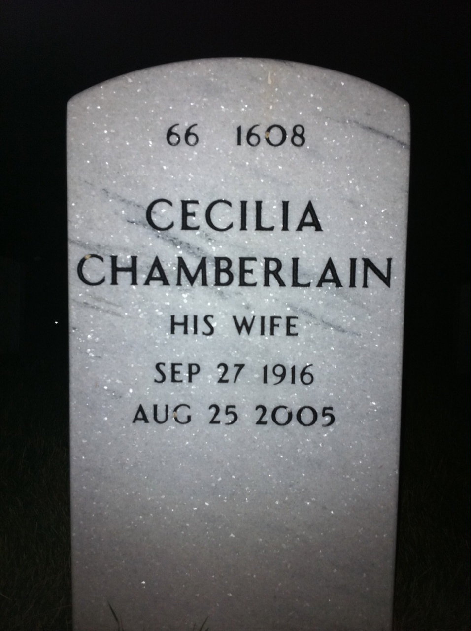 Back of headstone — William Frank