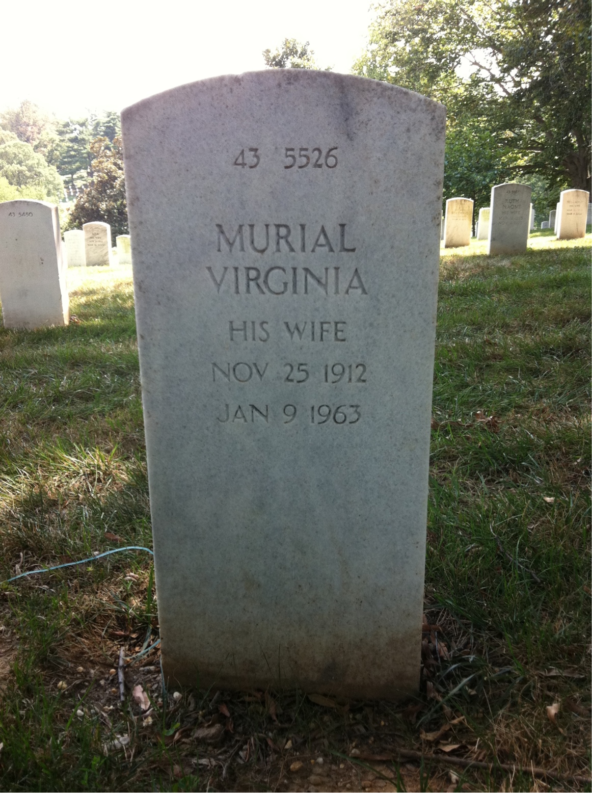 Back of headstone — Charles Moudy