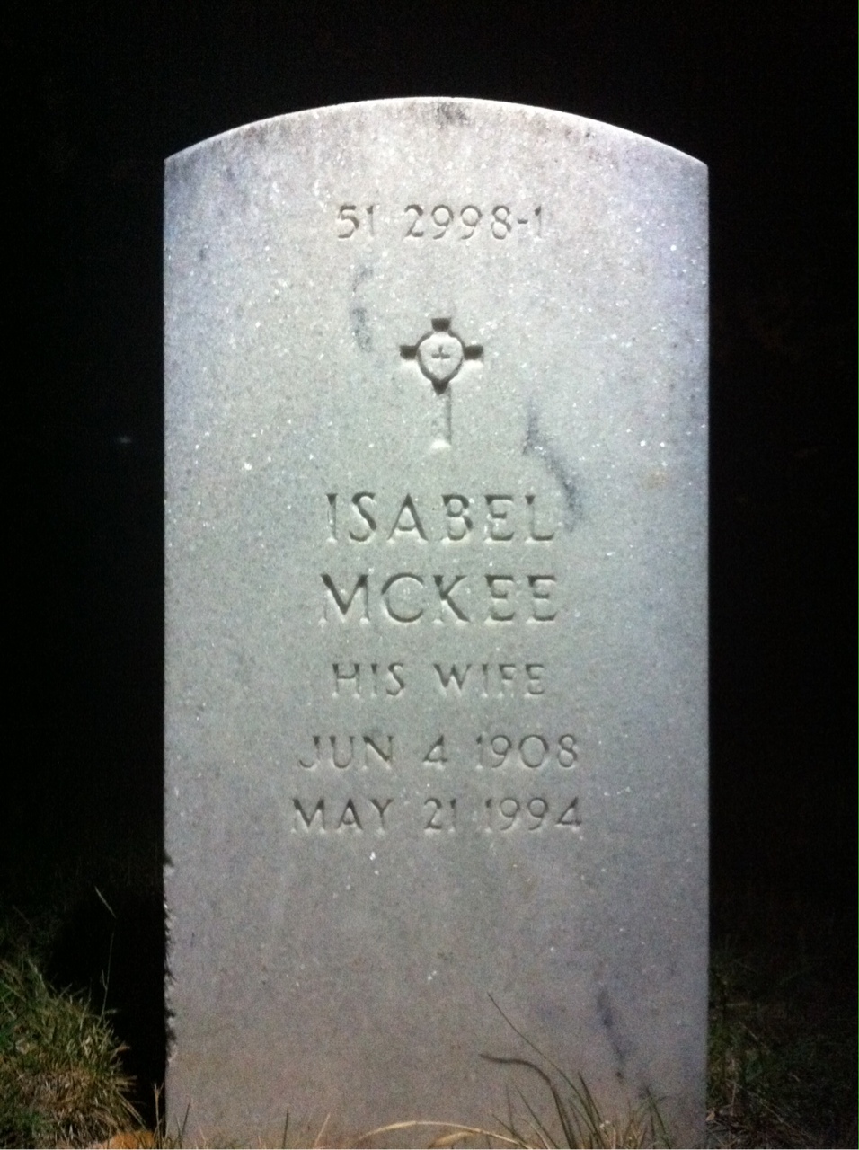Back of headstone — Clarence Bidgood