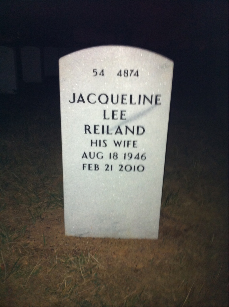 Back of headstone — Joseph Allen