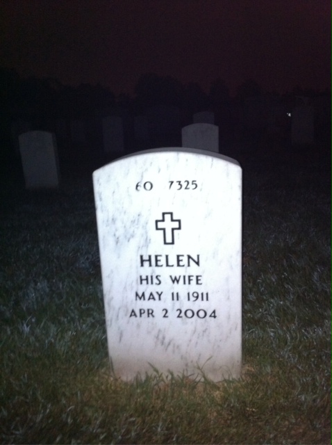 Back of headstone — James Rhoades