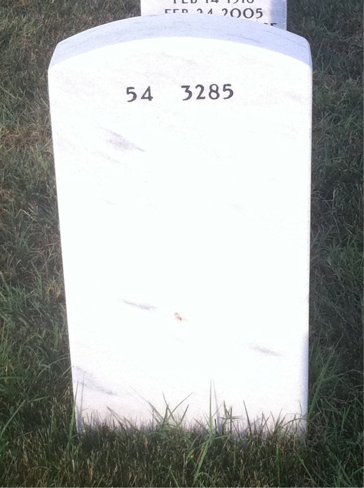 Back of headstone — George Henthorn