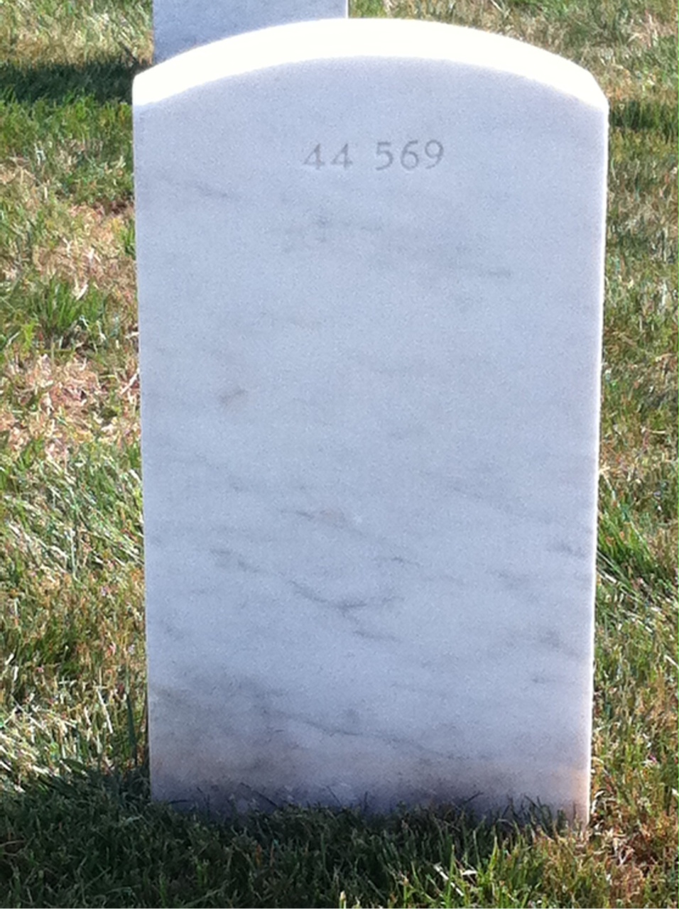 Back of headstone — Robert Myers