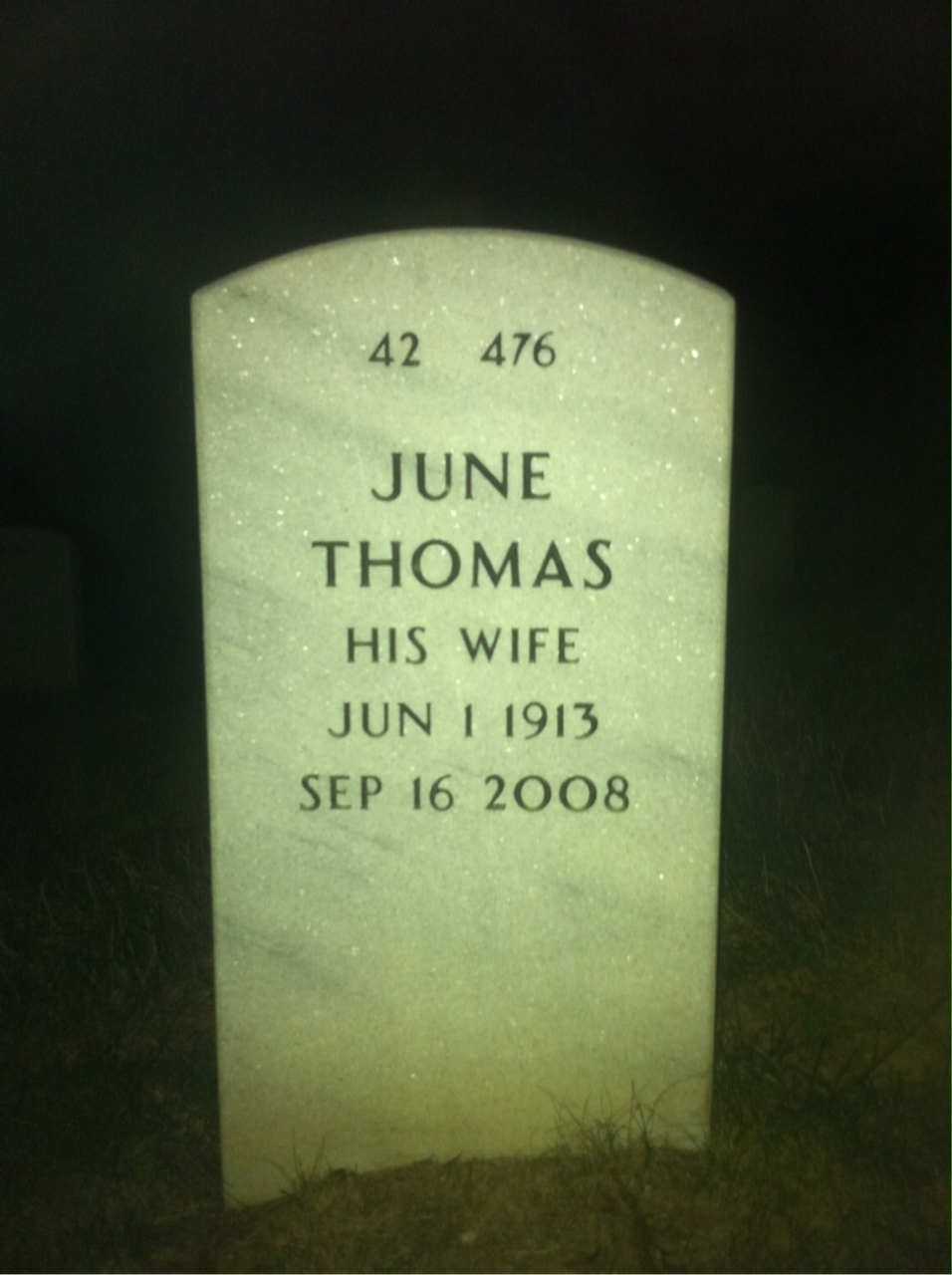 Back of headstone — George Bliss