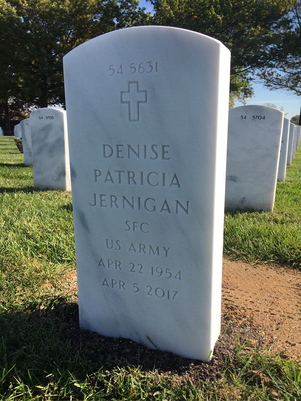 Back of headstone — Douglas Jernigan