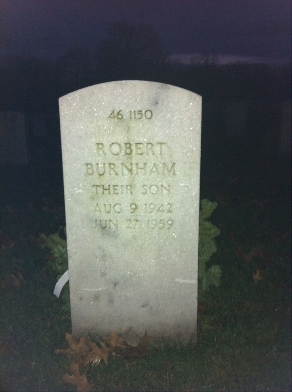 Back of headstone — Evelyn Milliken