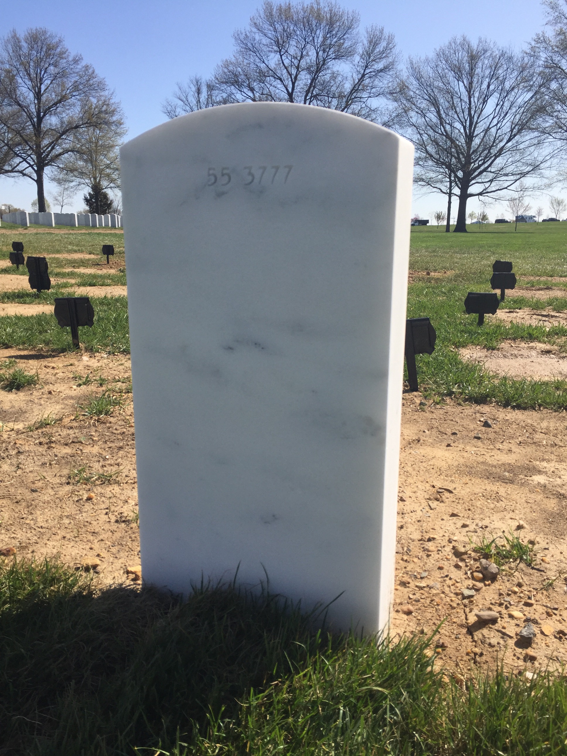 Back of headstone — Dan Moody