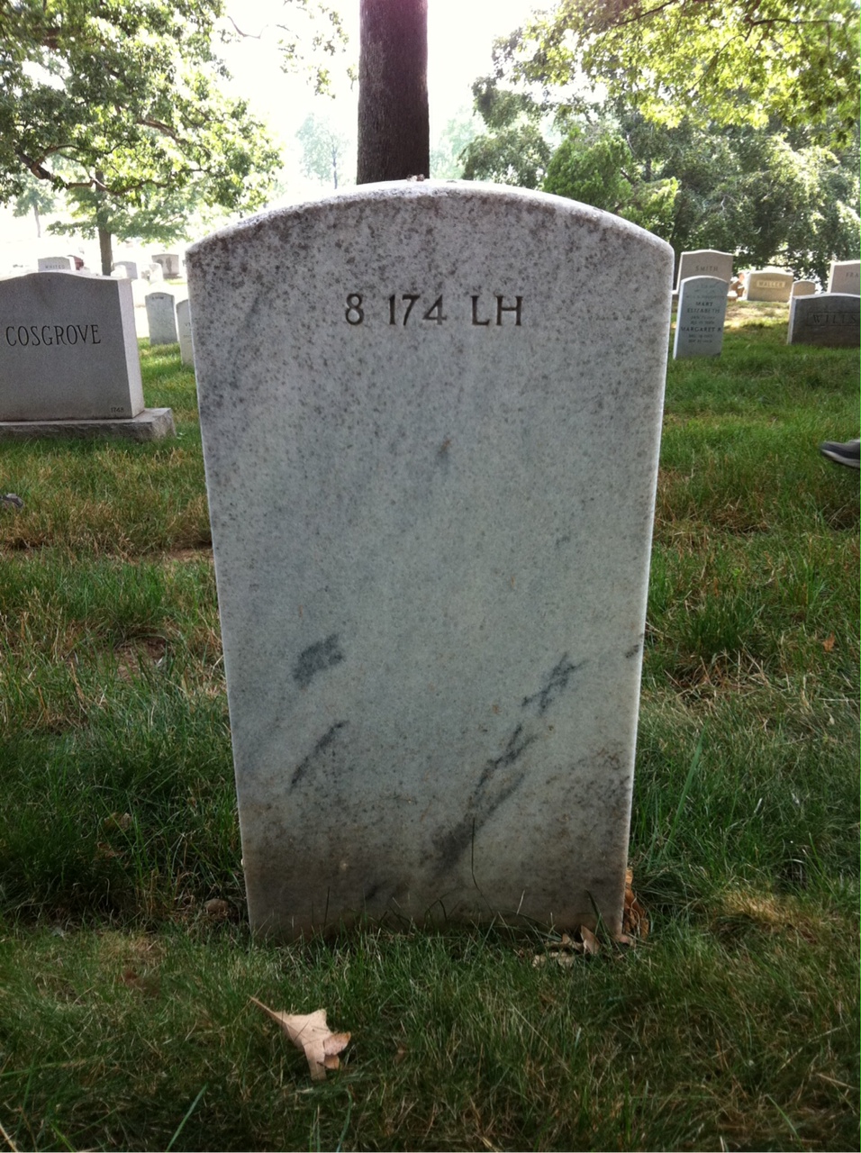 Back of headstone — Carolyne Bain