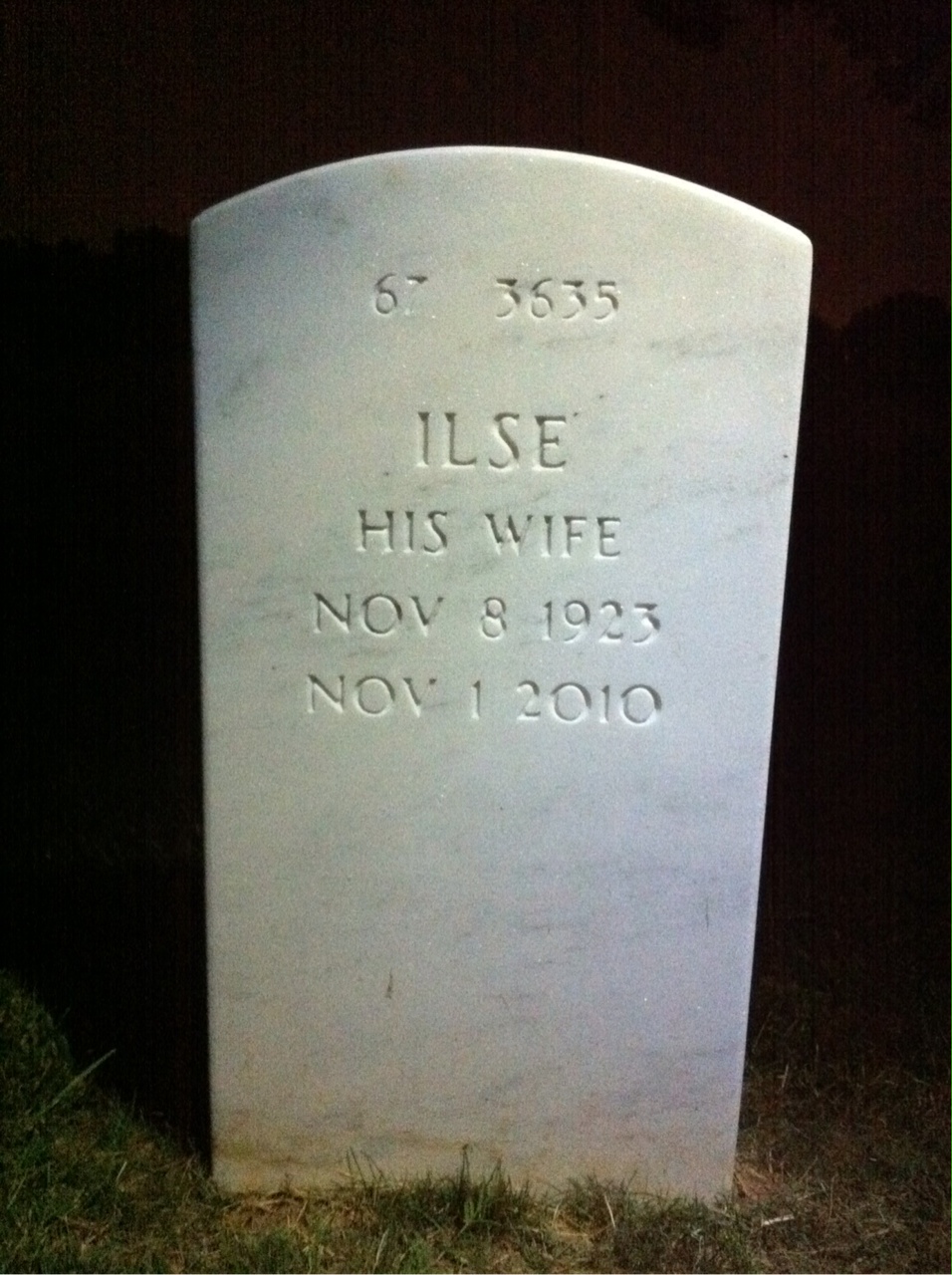 Back of headstone — James Monaghan