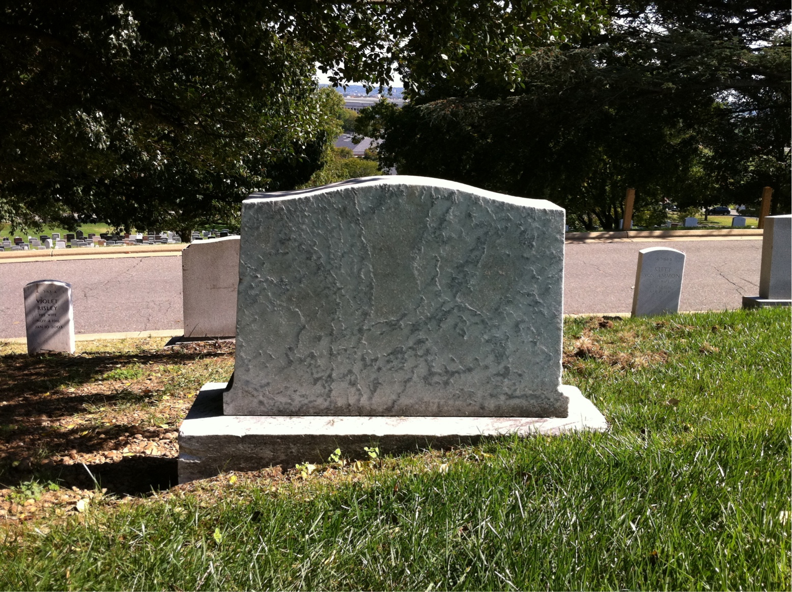 Back of headstone — Percival Allen