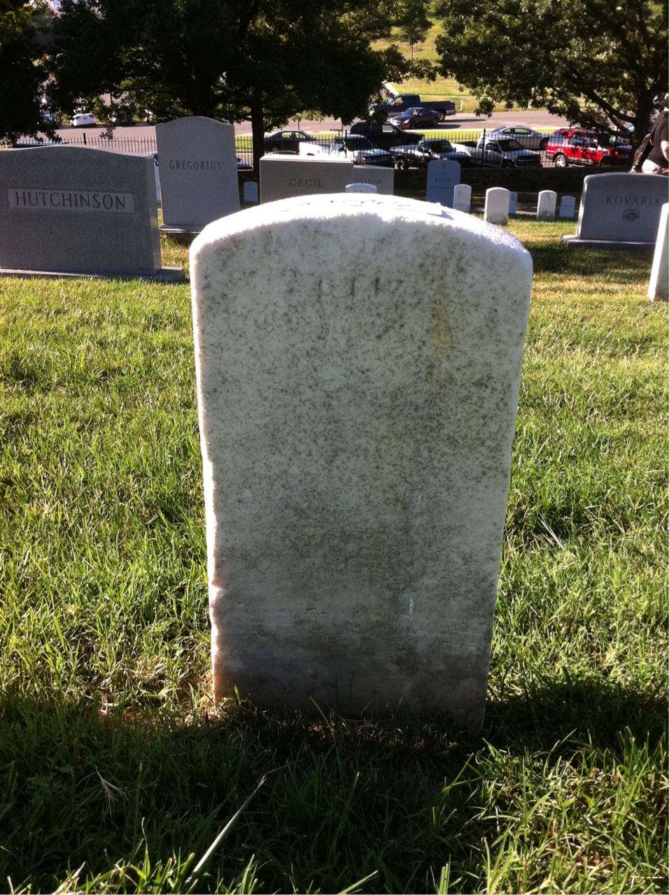 Back of headstone — Wayne Austin