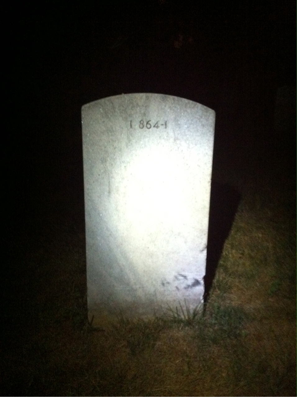 Back of headstone — Thomas Anderson