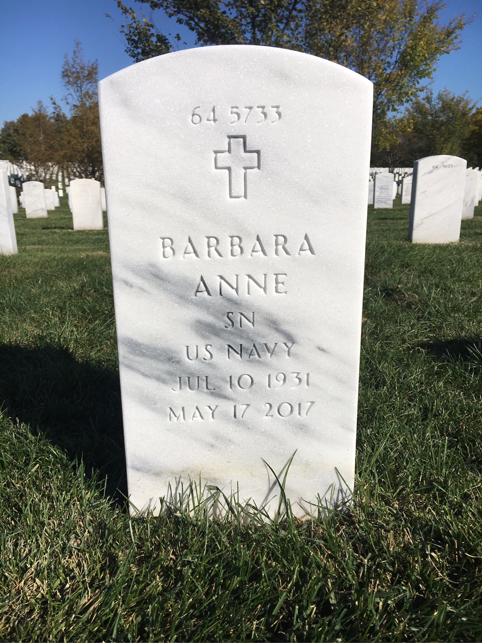 Back of headstone — Mitchell Warren