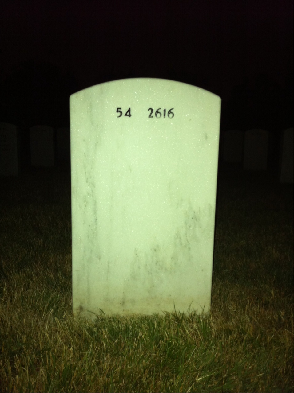 Back of headstone — Louis De Hoe