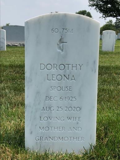 Back of headstone — Dorothy Baugh