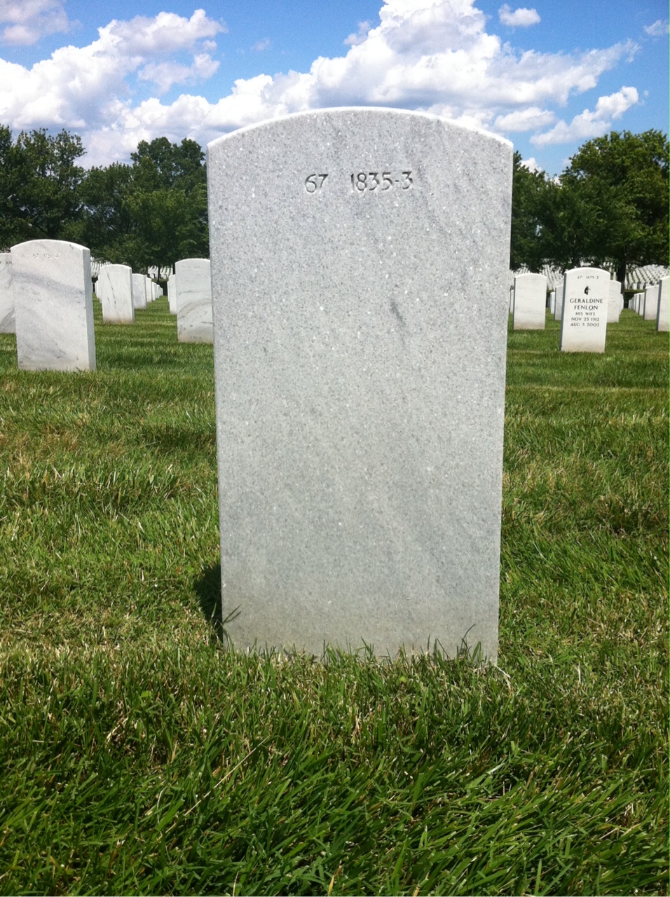 Back of headstone — Vernon Dolvwood Young