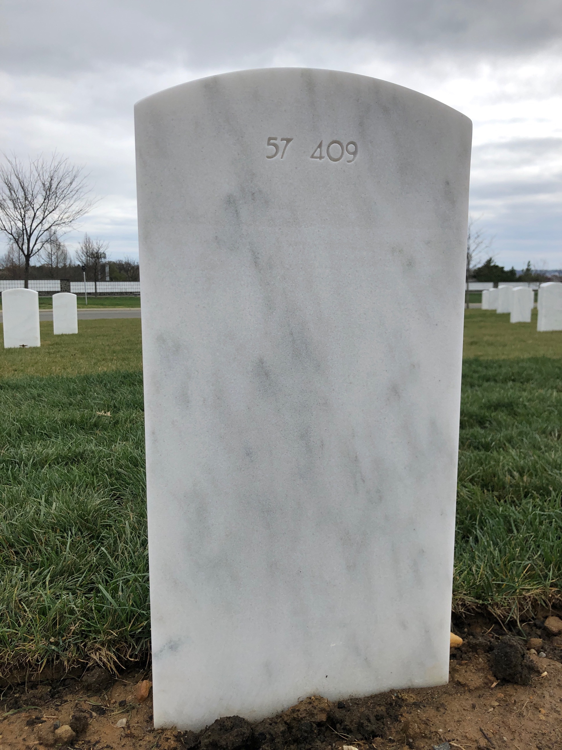 Back of headstone — Mitchell Akers
