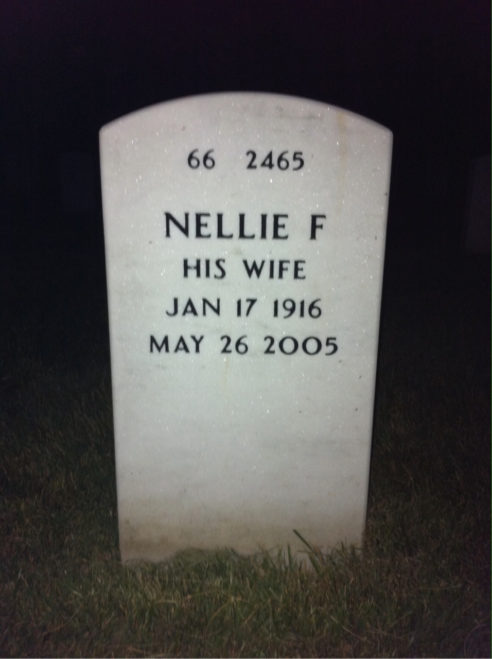 Back of headstone — Edwin Myers
