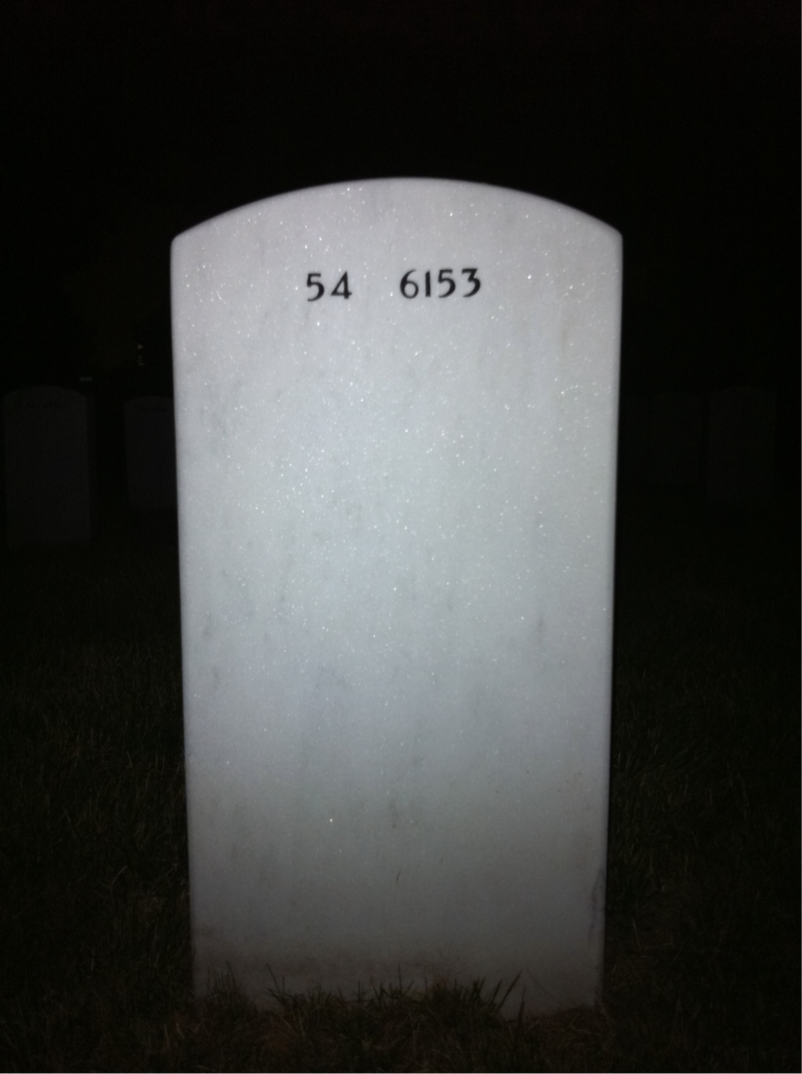 Back of headstone — Linda Haynie
