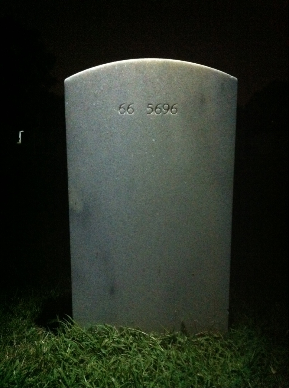 Back of headstone — Theodore Minor