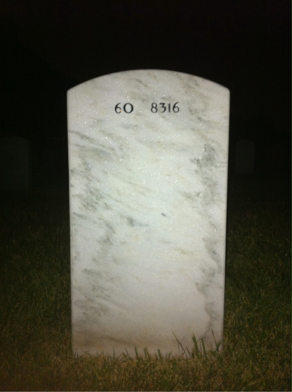 Back of headstone — Chester Troxel