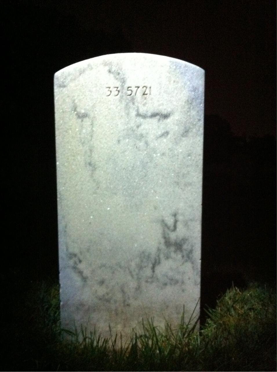 Back of headstone — Gary Mottley