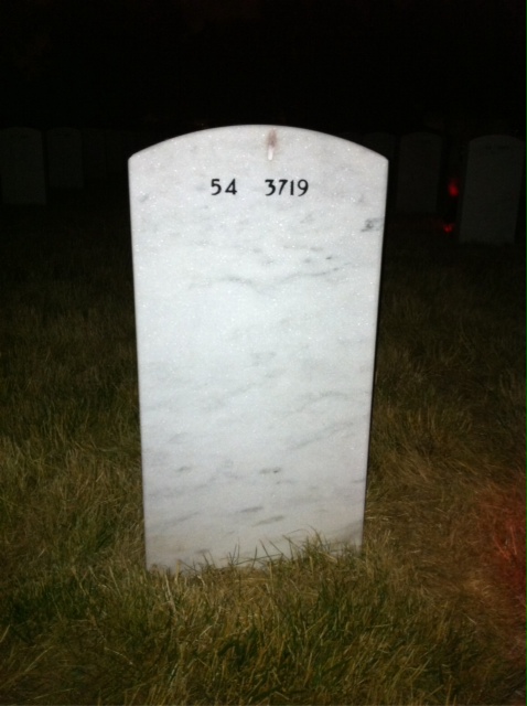 Back of headstone — Russell Hammond