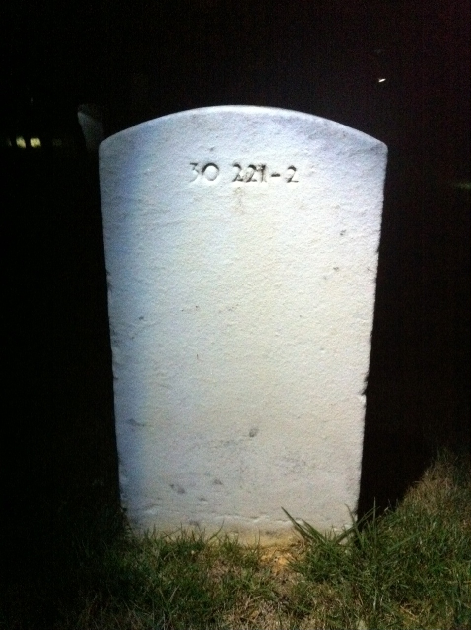 Back of headstone — James Baldwin