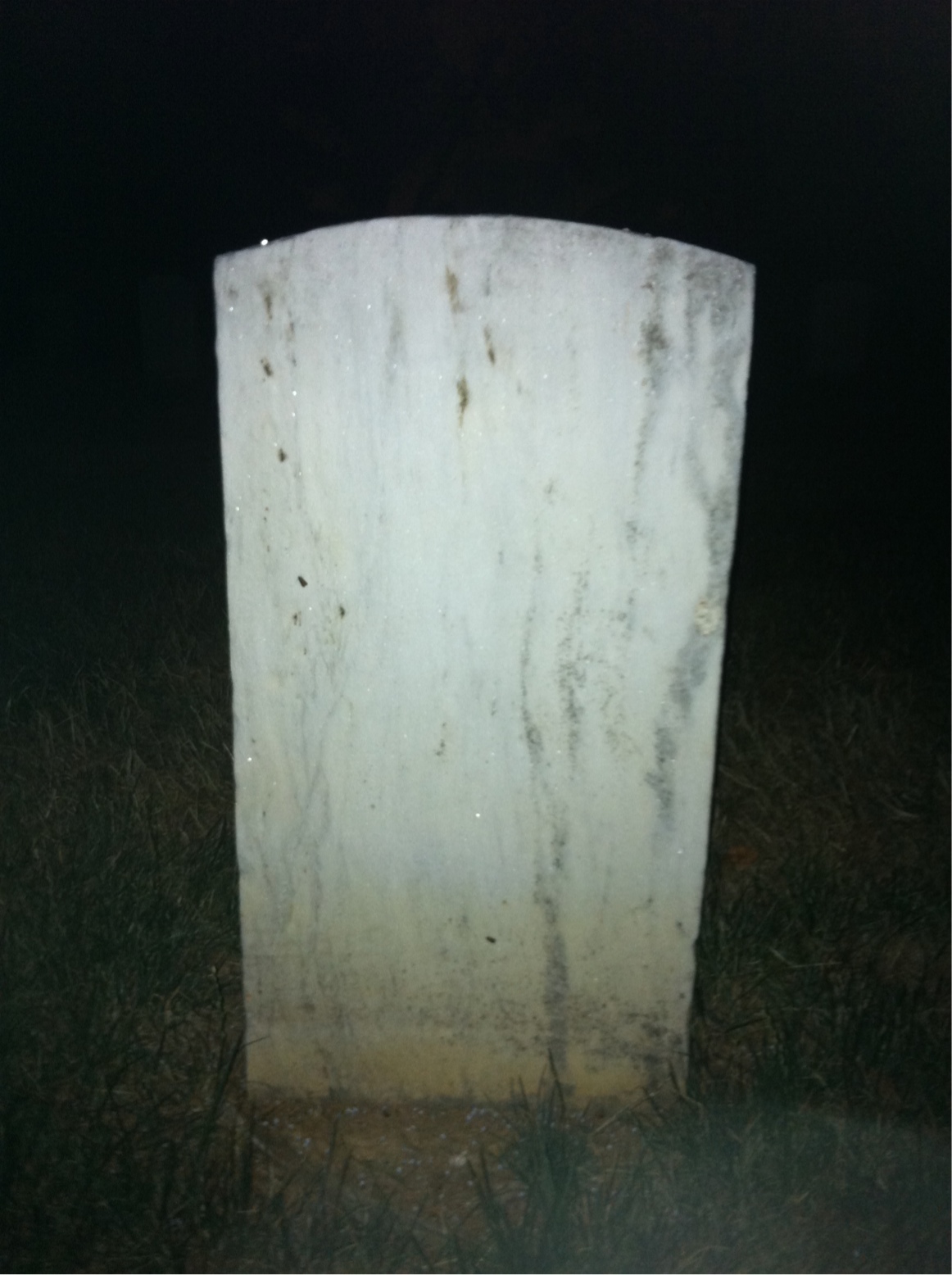 Back of headstone — Albert Moses