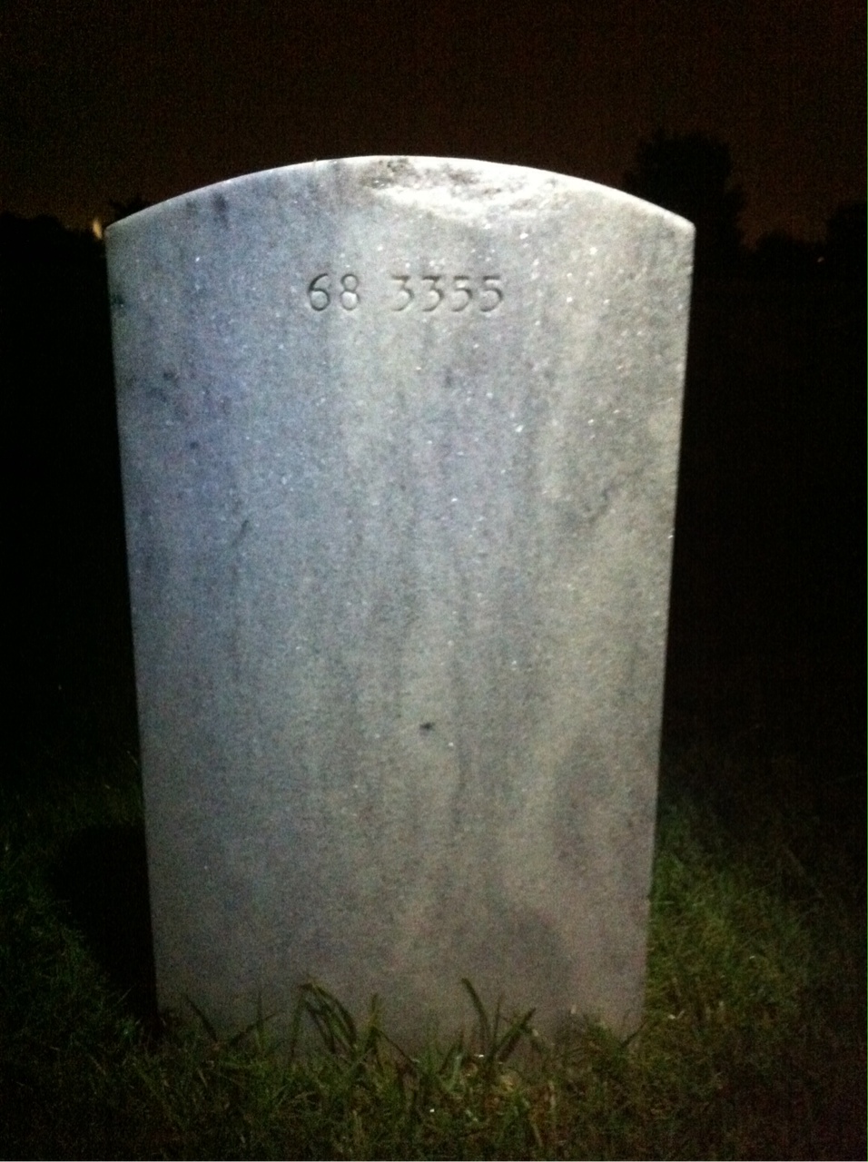 Back of headstone — Jack Anderson