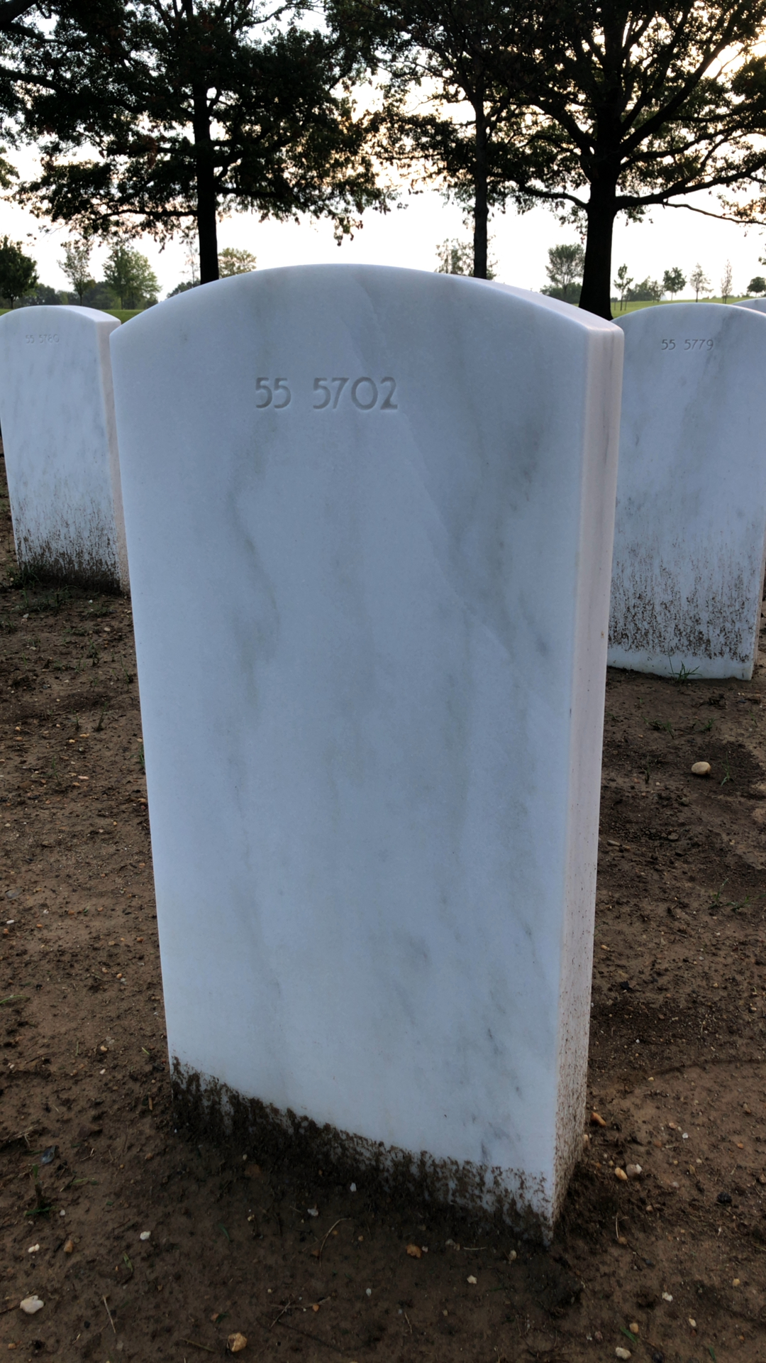 Back of headstone — Charles Austin