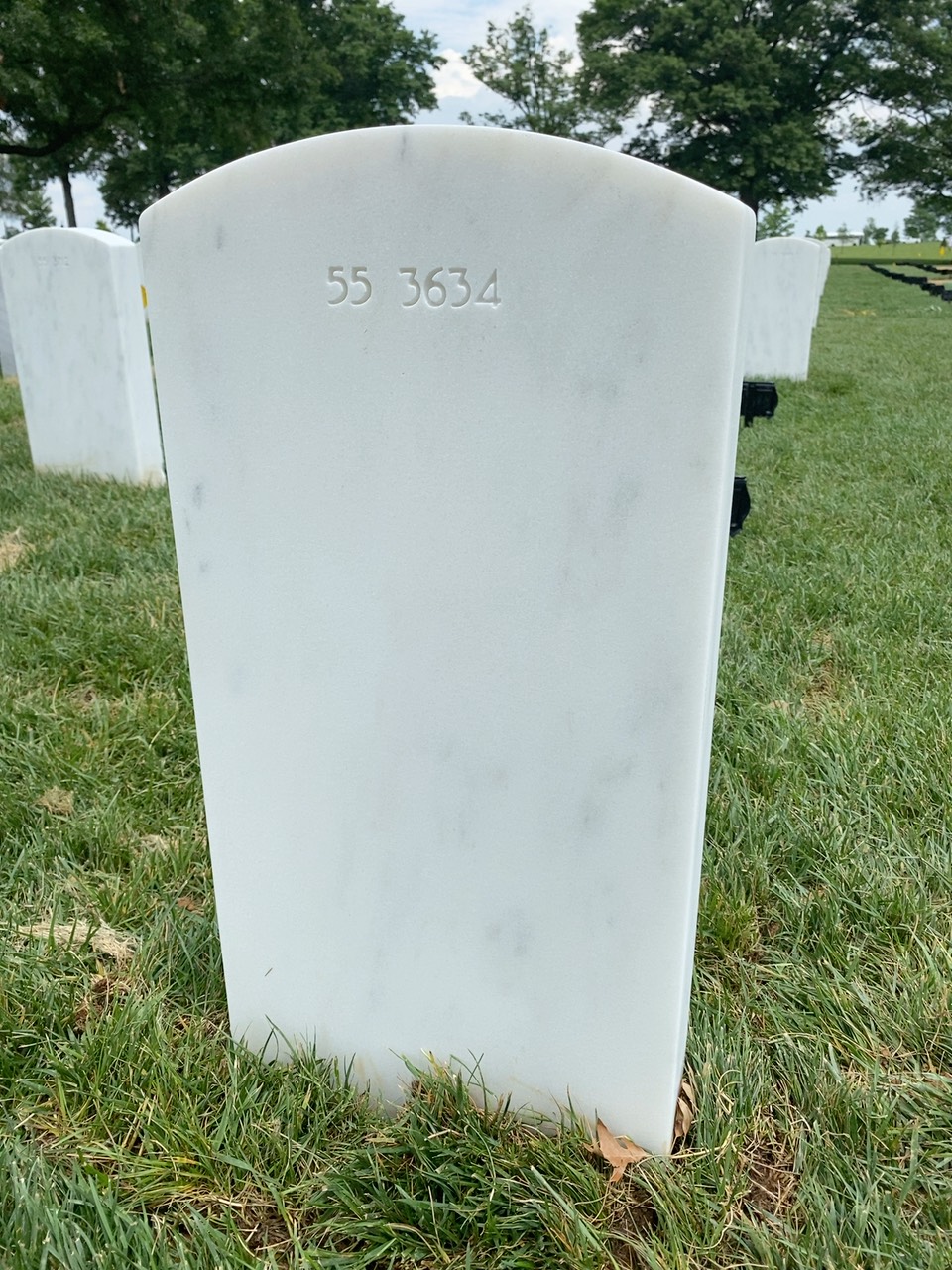 Back of headstone — Larry E Wilson