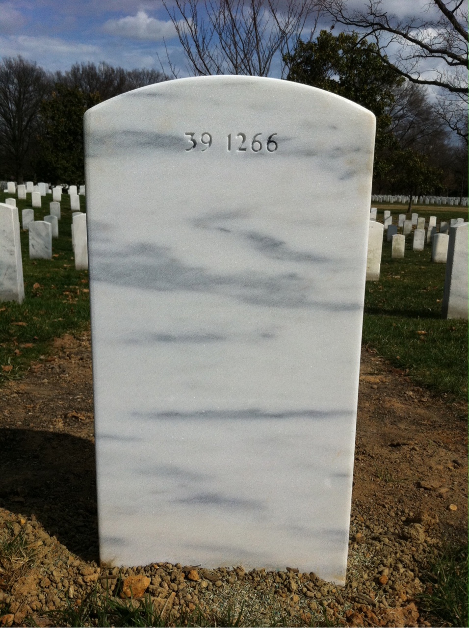 Back of headstone — Walter Roger Shope