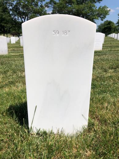 Back of headstone — William T Reich