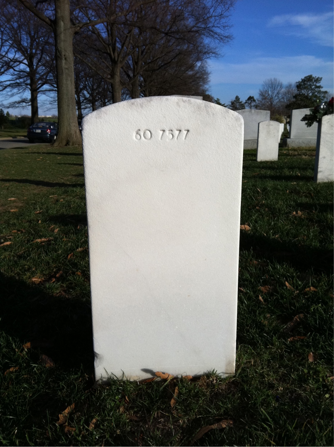 Back of headstone — Frank S Perego