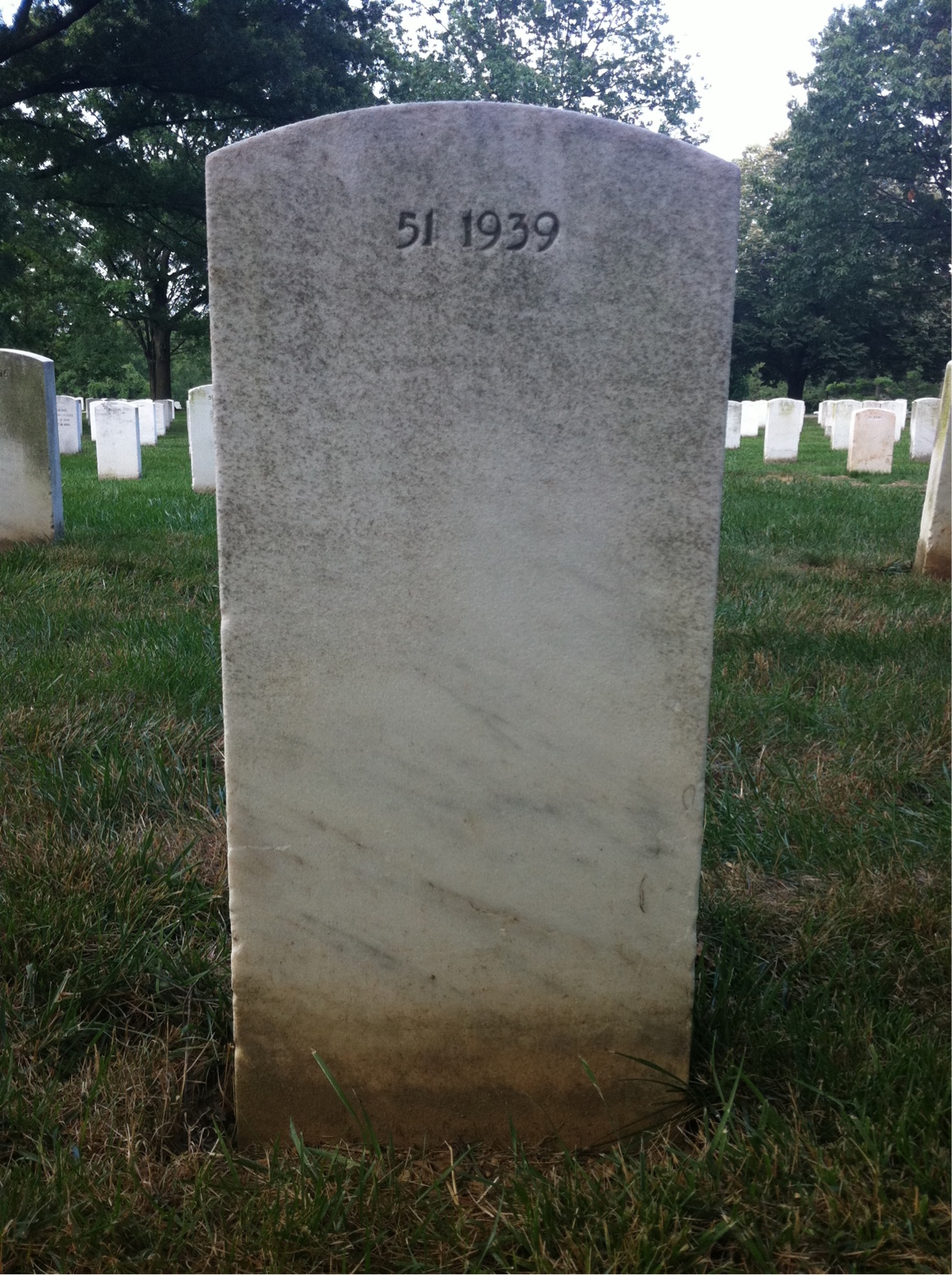 Back of headstone — Francis Moretto