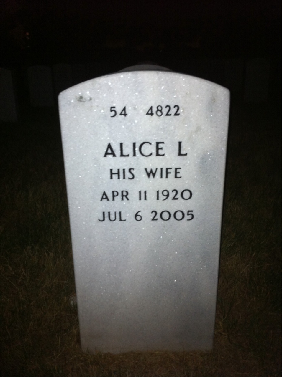 Back of headstone — John Morrell