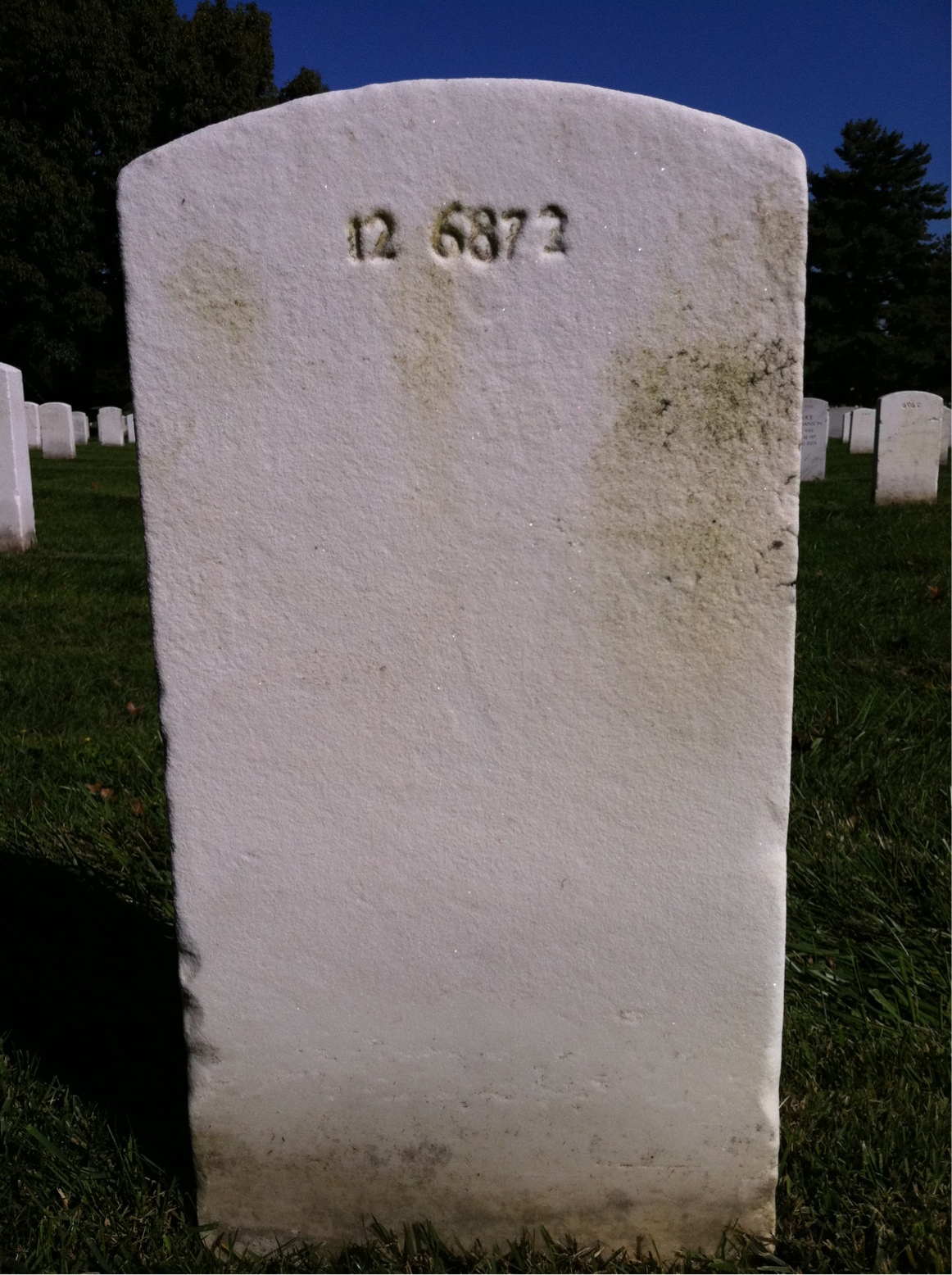 Back of headstone — Ronald Morris