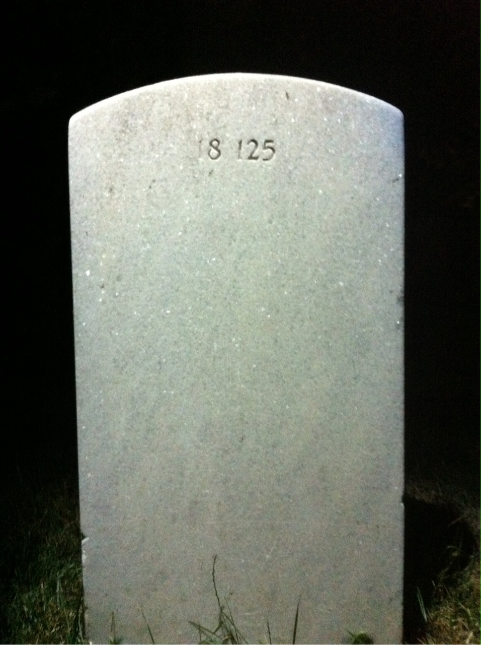 Back of headstone — Lloyd Mitchell