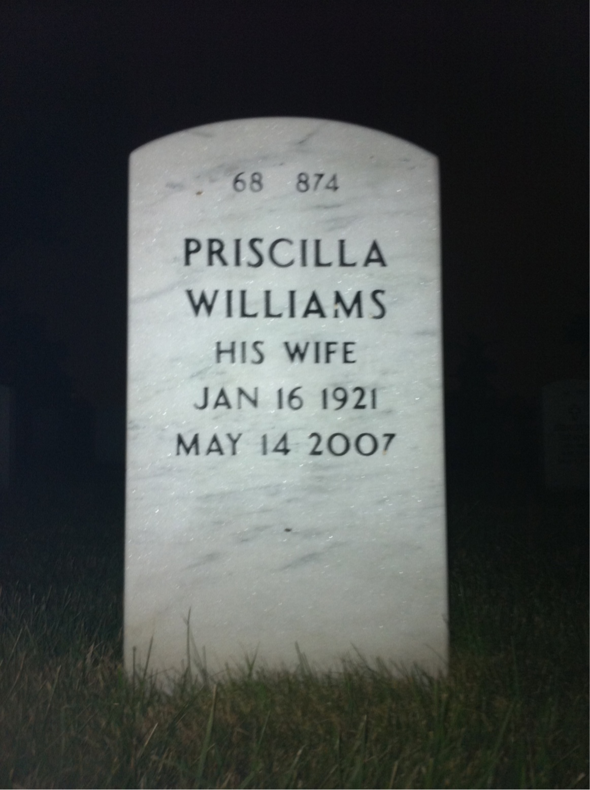 Back of headstone — William Maish