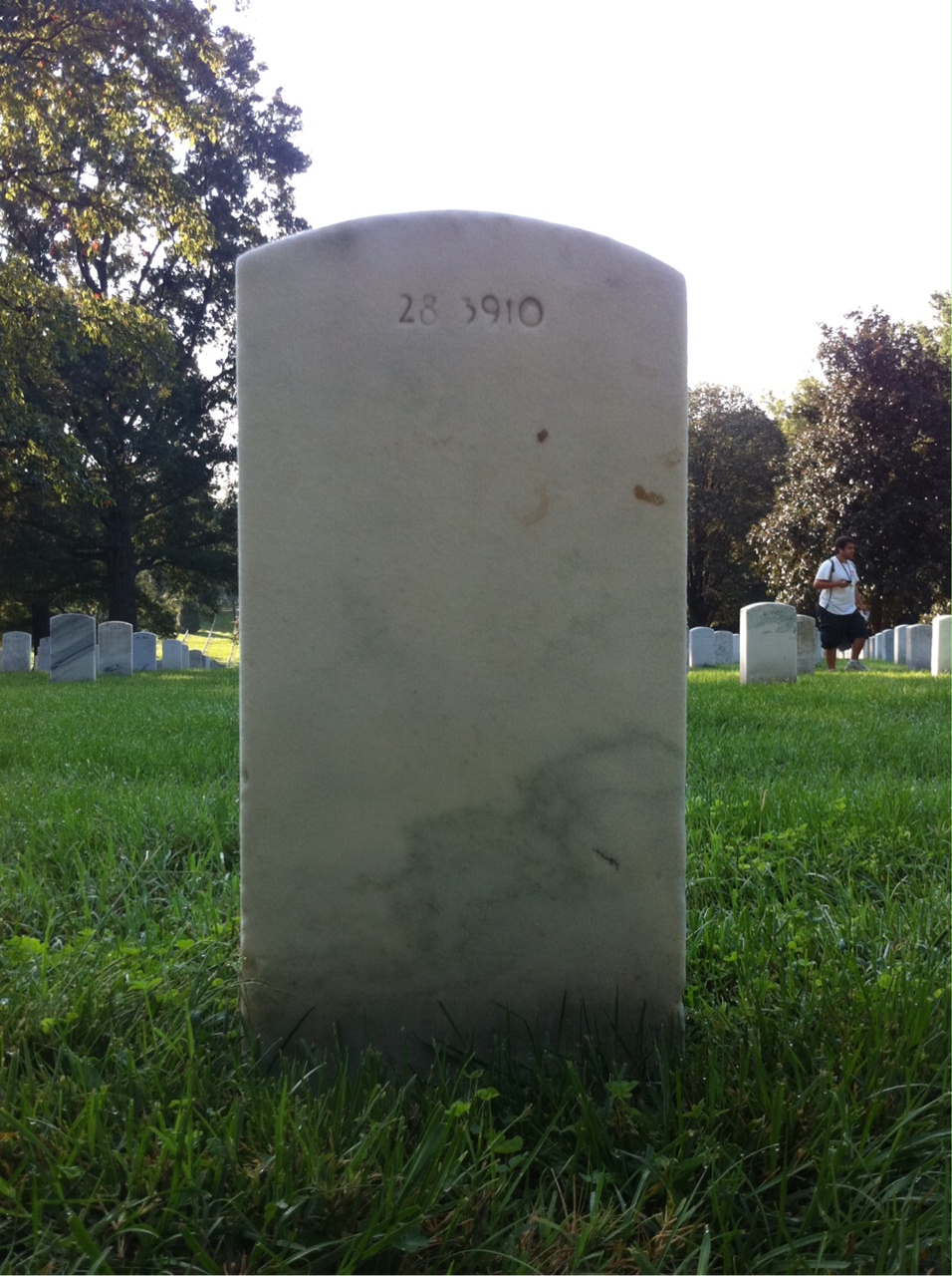 Back of headstone — Walter J Schmitt