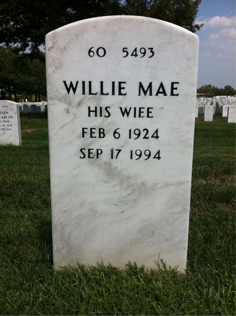 Back of headstone — Michael Kukler