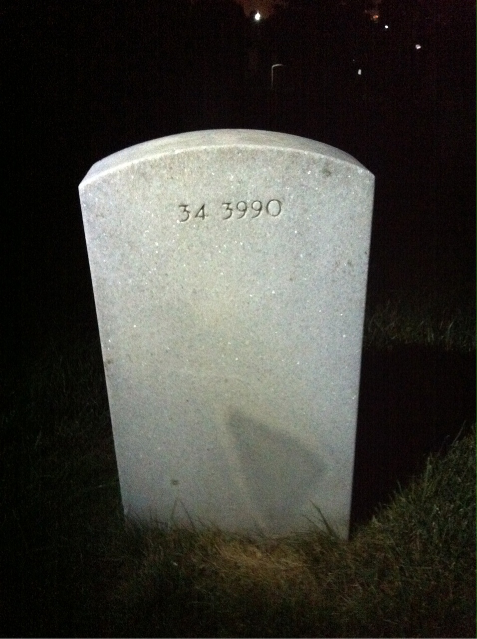 Back of headstone — Cecil Garland Wheeler