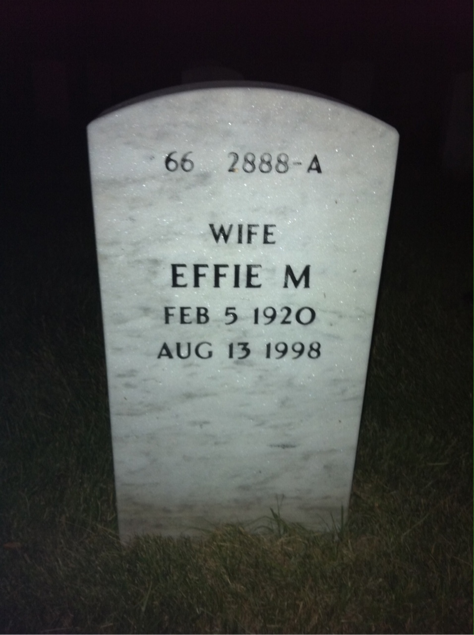 Back of headstone — Vincent Jankosky