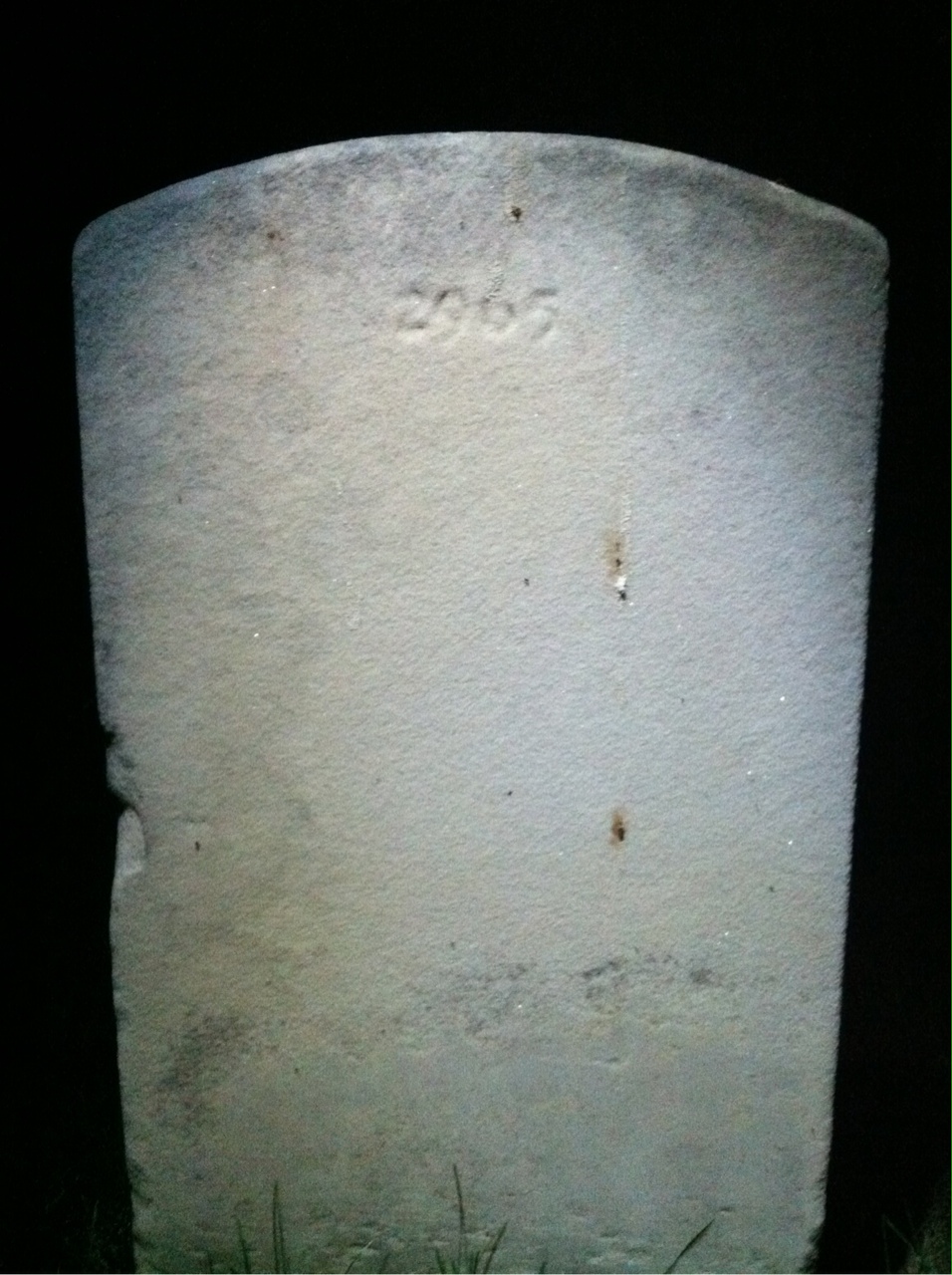 Back of headstone — Nellie Baart