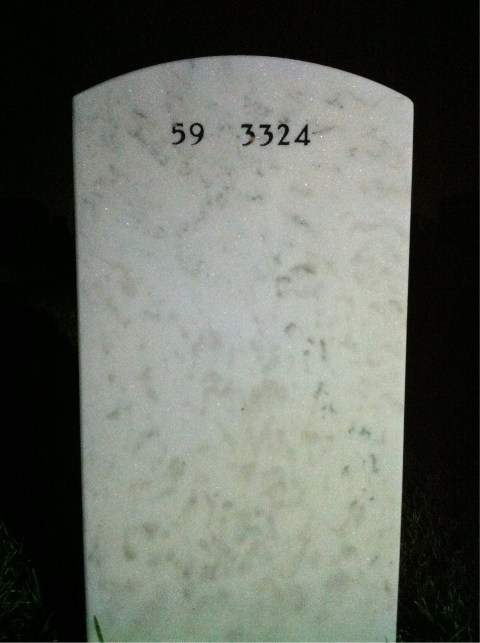 Back of headstone — Donald Moyles