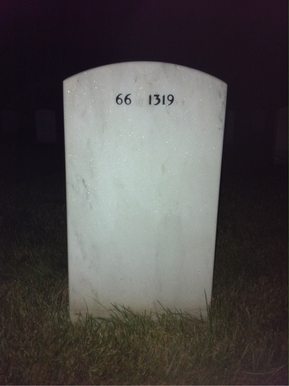 Back of headstone — Paul Neff