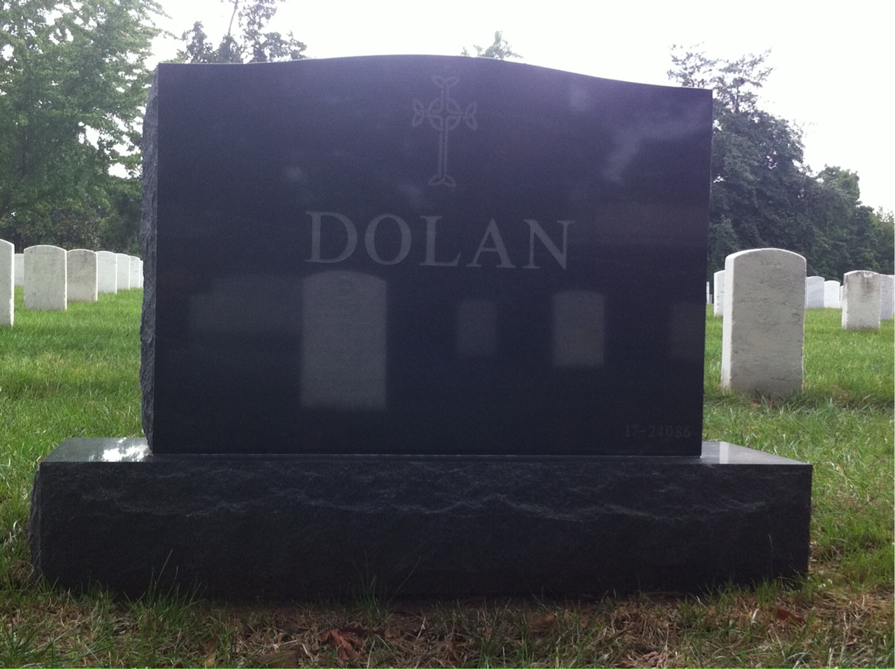 Back of headstone — John Dolan