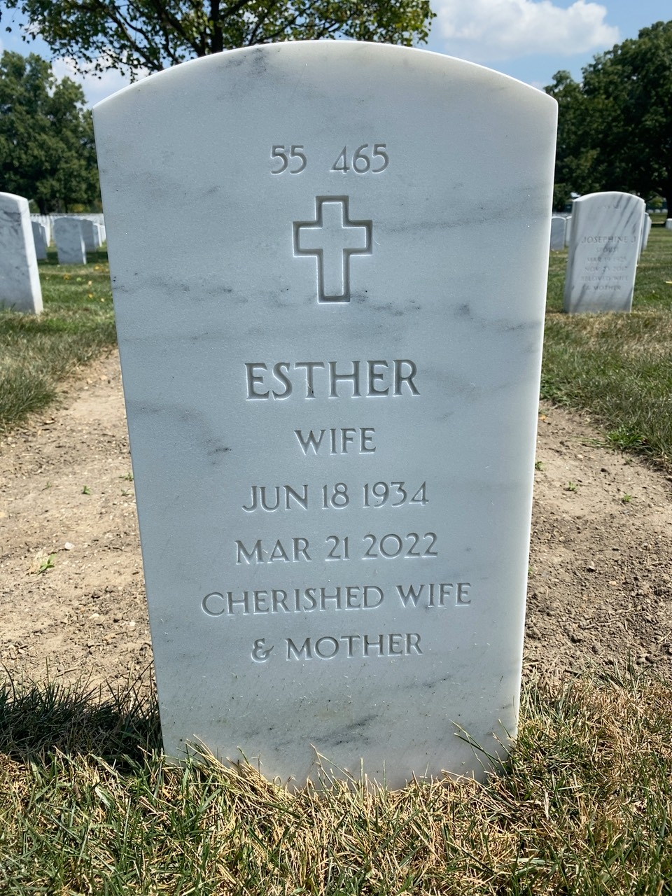 Back of headstone — Jack Mihelich