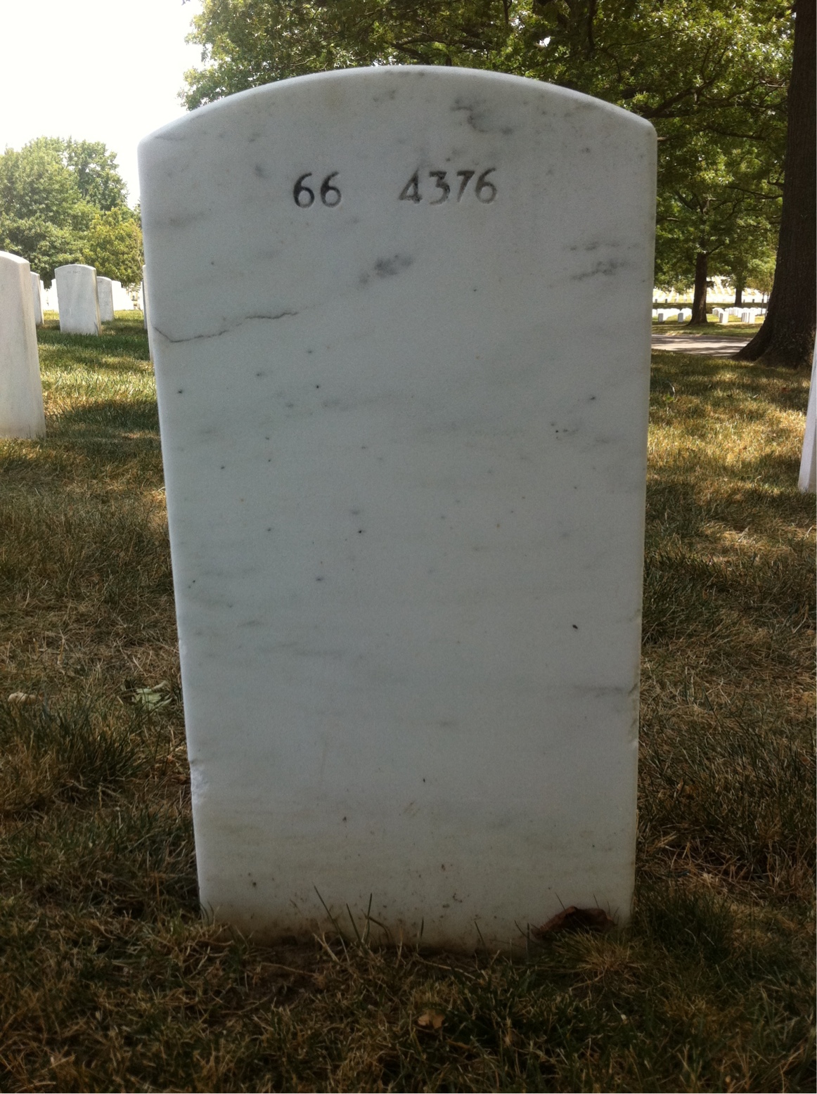 Back of headstone — David Glotfelty